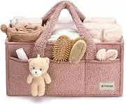 Baby Nappy Caddy Diaper Caddy Organizer, Baby Storage Basket for Diapers and Bab