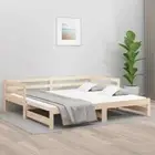 Day Bed with Trundle Daybed Sofa Frame Mattress Base Single Size 90x190cm