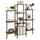 4-Tier BookshelfSmall Triple Wide Bookcase for BooksCDsMoviesDisplay Shelf wi...