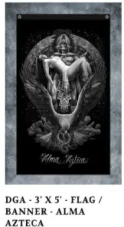 DGA BANNERS ALMA AZTECA 3" x 5" NEW HOMIES MEXICO ANCESTRIAL DAVID GONZALES ART