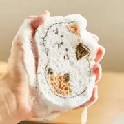 Cute Cleaning Brush Sponge Eraser Wood Pulp Cotton Kitchen Gadget Dishcloth Easy