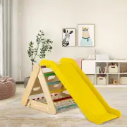 Costway4-in-1 Toddler Climbing Toys with 3-Sided Triangle Climber for Kids-Multicolour