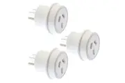 3x Moki Travel Adaptor AUS NZ to USA Power Plug Adapter Charger Socket Outlet WH
