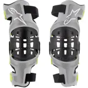 Alpinestars Bionic 7 Silver/Fluro Yellow Knee Brace Set
