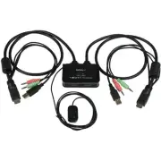 Startech 2 Port Usb Hdmi Cable Kvm Switch With Audio And Remote Switch - Usb