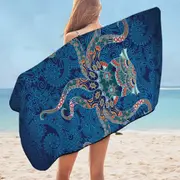 Oriental Features Octopus Microfiber Beach Towel