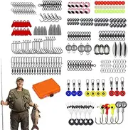 Fishing Gear Kit | Bass Fishing Kit,Hooks, Weights Sinkers, Swivels, Beads, Gear and Equipment for Crappie, Bass, Trout, Bluegill
