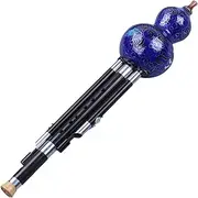 Ebony Sound Pipe Chinese Hulusi Flute Hulusi Instrument Professional Playing Type Gourd Flute C Key/B Flat Calabash Flute
