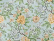 SOLD BY PAIR 2 DRAPES Covington AMESBURY 2024 Collection Robins Egg Linen