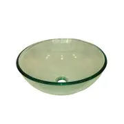 Quoss 42cm Transparent Glass Basin Vanity Bowl