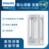 在飛比找PChome24h購物優惠-Philips 飛利浦 桌上型UV-C感應語音殺菌燈(PU0