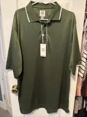 Kilburne Finch Men's Green Stretch Polo Shirt Size 2XLT NEW WITH TAGS