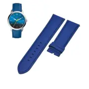 FS5465 22mm Blue Leather Watch Strap For Fossil