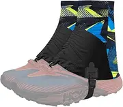 [Danuosie] Trail Gaiters, Waterproof Low Shoe Protectors, Sandproof Adjustable Boots Protectors for Hiking & Running - Prevents Debris in Shoes