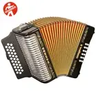 Hohner 3500 Corona II 31 Button GCF Sol Diatonic Accordion Black w/ Bag, Straps