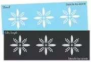 Joanie Stencil Colonial Starburst Border Country Snowflake Holiday DIY Art Signs