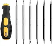 YUENTOEN Magnetic Screwdriver Set, 7pcs Interchangable CR-V Double Head Tips Screw Driver Bit Kit for Fastening and Loosening Seized
