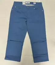 NWT $198 BRAX Cadiz Men's 32x34 Ultralight Straight Fit Stretch Blue Chino Pants