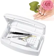 LXIANGN Nail Art Tool Sterilizer Tray,Plastic Clean Sanitizing Box Sterilizing Container Storage for Nail Tools,Tweezers,Hair Salon,Spa & Cutter Manicure Equipment