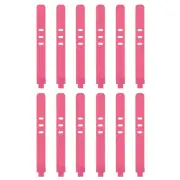 12 Pack Reusable Cable Zip 3 Hole Tie (Pink)