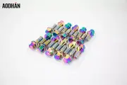 20PC 12x1.5 Aodhan LB55 Lug Bolts Neo Chrome / FIT BMW E81 F20 F21 128 135 I M1