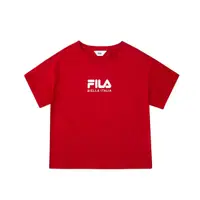 在飛比找蝦皮商城優惠-FILA 女款紅色圓領休閒短袖上衣 5TEV-1504-RD