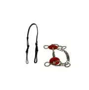 Horse Bit Snaffle With Paso Fino Leather Headstall 5” Mouth Stainless Steel
