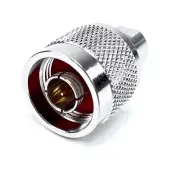 2pcs RF Coax Adapter FME Male Plug to N Male Plug Gold Pin Nickle Body
