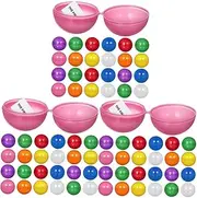 HOOTNEE 75 Pcs 1 Numbered Table Tennis Balls Activity Party Balls Bingo Game Balls Beer Game Balls Prize Balls Capsules Raffle Prizes Ball Entertainment Balls Raffle Drum Balls Plastic