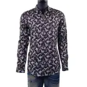 Dolce & Gabbana Runway Gold Slim Fit Shirt With Paisley Print Braun Shirt 06105
