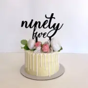 Acrylic Black 'ninety five' Birthday Cake Topper Birthday Decorations Supplies