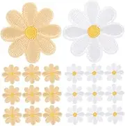 TEHAUX Iron on Patches for Boys and Girls Backpacks Hats 20pcs Daisy Embroidery Patches