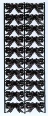 Scrap Die cut German Dresden Small Black Paper Bows