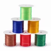 6Rolls Flat Elastic Crystal Beading Thread for DIY Stretch Bracelet Making 0.7mm