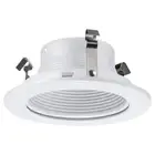 4 Inch Light White Stepped Baffle Trim - for 4" Recessed Can, Fits Halo/Juno ...
