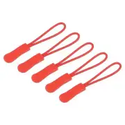 20pcs Zipper Pulls Pull Head Handle Replacement Tab Tags Cord Extension Red