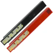 SET of 2 Japanese Plastic Chopsticks Box Storage Case Wave Cranes Black & Red