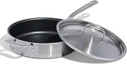 Made In Cookware - ProCoat 3.5 Quart Non Stick Saute Pan With Lid - 5 Ply Stainless Clad - Professional Cookware - Crafted in Italy - Induction Compatible