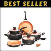 10-Piece Ceramic Nonstick Cookware Set for Induction & Gas - Mother's Day Gift