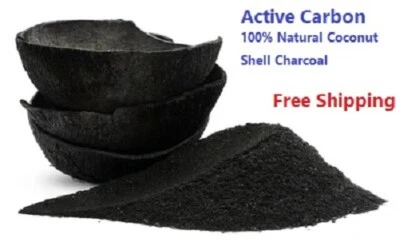 Active Carbon 100% Organic Natural Coconut shell Charcoal 100g - Free Shipping