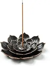 GARMOLY Incense Burner, Incense Holder for Sticks, Brass Lotus Incense Stick Holder and Detachable Ash Catcher