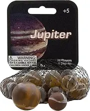 Mega Marbles - JUPITER MARBLES NET (1 Shooter Marble, 24 Player Marbles & 2 Display Rings)