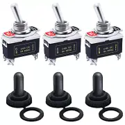 Twidec/3Pcs Heavy Duty Rocker Toggle Switch 16A 250V AC DPST 2 Position 4 Pin On