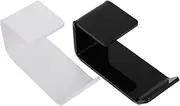CONGARTENO 2Pcs Headphone Rack Mount Punch Under Desk Hook for Headset Durable Acrylic Accessory with Smooth Surface for Organizing Over Ear Headphones