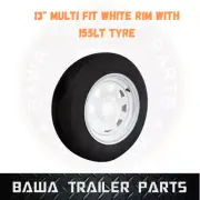 SUNRAYSIA 13" MULTI-FIT (HOLDEN HT/FORD) RIM WITH 155 LT TYRE ! Trailer Parts