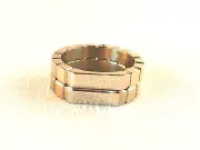 Dyrberg/Kern Steele lll Brushed Collection Silver Plated Stainless Steel Ring