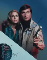 Gil Gerard as Buck Rogers and Erin Grey as Wilma Deering Dual Autograph Photo #3