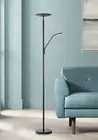 Modern Floor Lamp with Reading Light LED Decker Black for Living Room Office