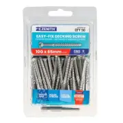 Zenith Easy-Fix Decking Screw T20 10G x 65mm SS304 - 50 Pack