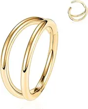 [HENYQANN] Piercing Ring Septum Piercing Conch Piercing Nose Ring Piercing Daith Helix Piercing Cartilage Earring Belly Tragus Piercing Gold Silver 16/18G 8/10 mm